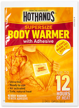 Hothands 12 Hour Supersize Body Warmer with Adhesive - 40 Pack Case - The  Warming Store